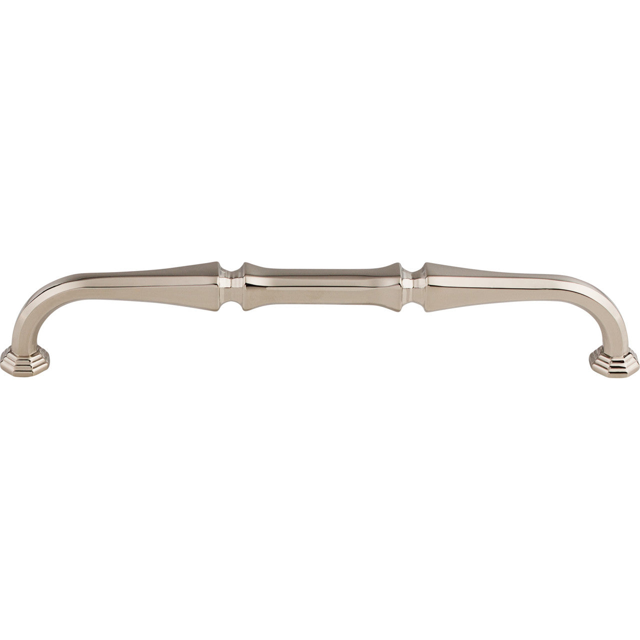 Top Knobs TK343PN: 7" cc Chalet D-Handle Cabinet Pull - Polished Nickel