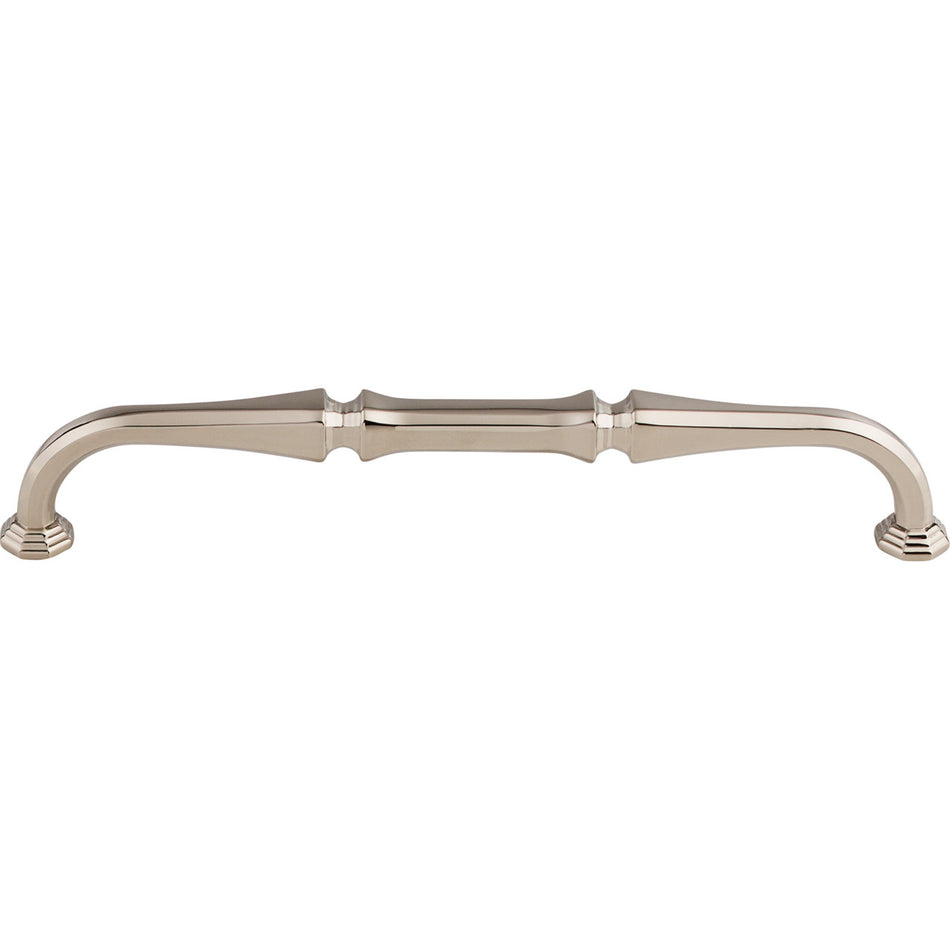 Top Knobs TK343PN: 7" cc Chalet D-Handle Cabinet Pull - Polished Nickel
