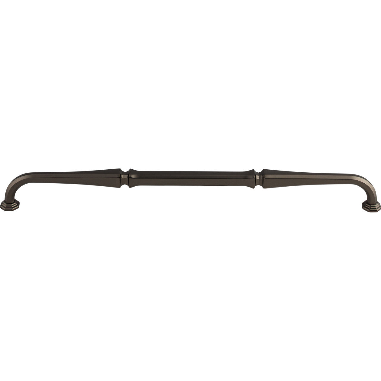 Top Knobs TK345AG: 12" cc Chalet D-Handle Cabinet Pull - Ash Gray