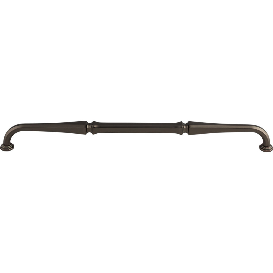 Top Knobs TK345AG: 12" cc Chalet D-Handle Cabinet Pull - Ash Gray