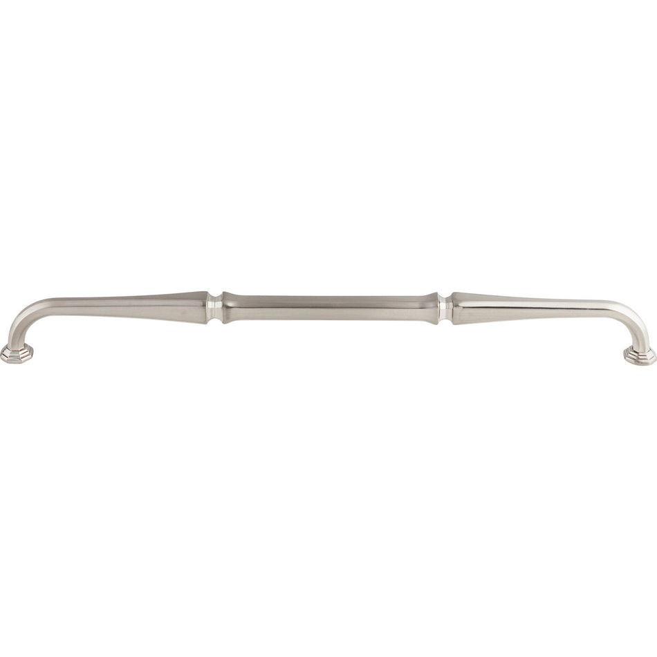 Top Knobs TK345BSN: 12" cc Chalet D-Handle Cabinet Pull - Brushed Satin Nickel