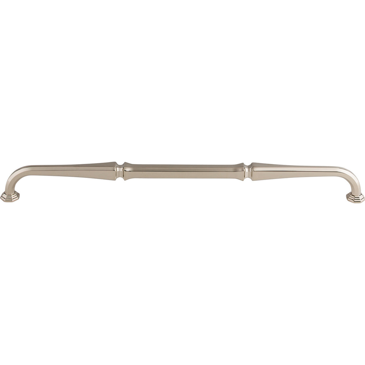 Top Knobs TK345PN: 12" cc Chalet D-Handle Cabinet Pull - Polished Nickel