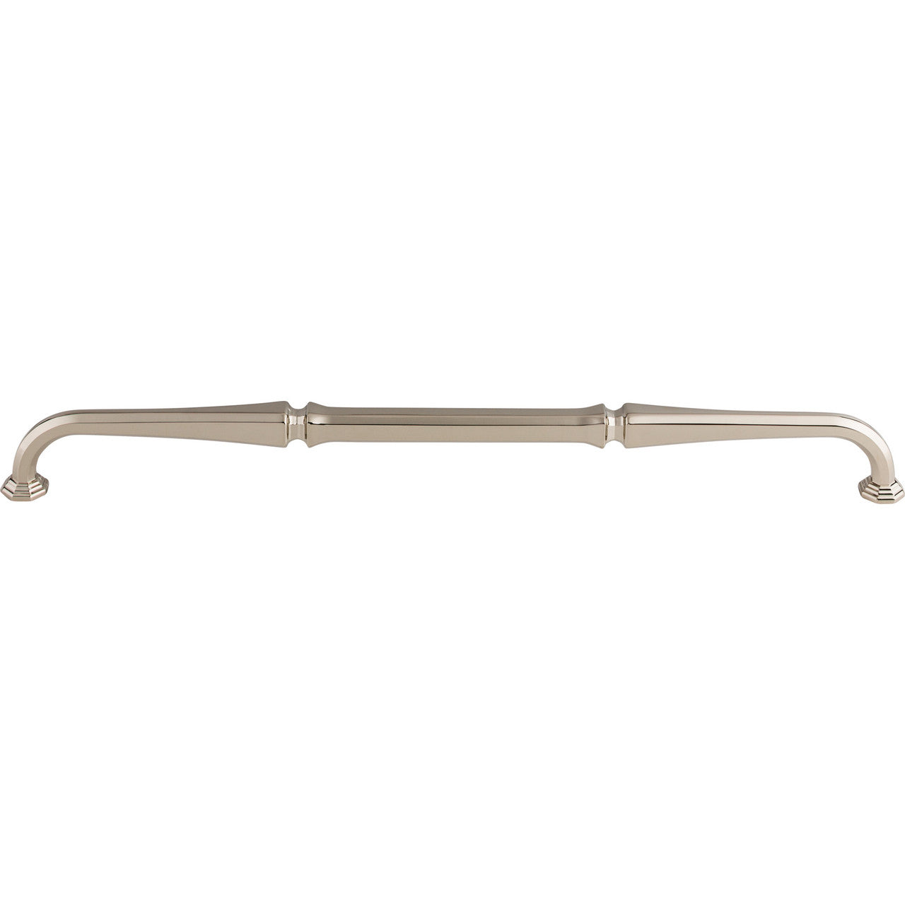 Top Knobs TK345PN: 12" cc Chalet D-Handle Cabinet Pull - Polished Nickel