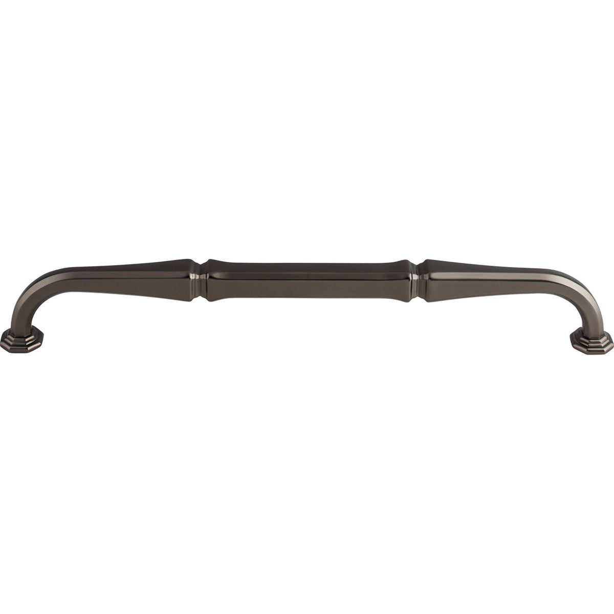 Top Knobs TK346AG: 12" cc Chalet D-Handle Appliance Pull - Ash Gray