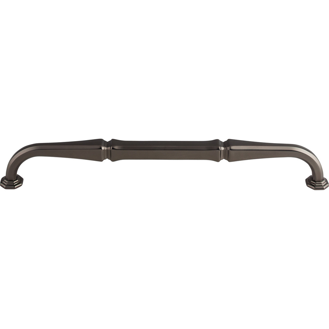 Top Knobs TK346AG: 12" cc Chalet D-Handle Appliance Pull - Ash Gray