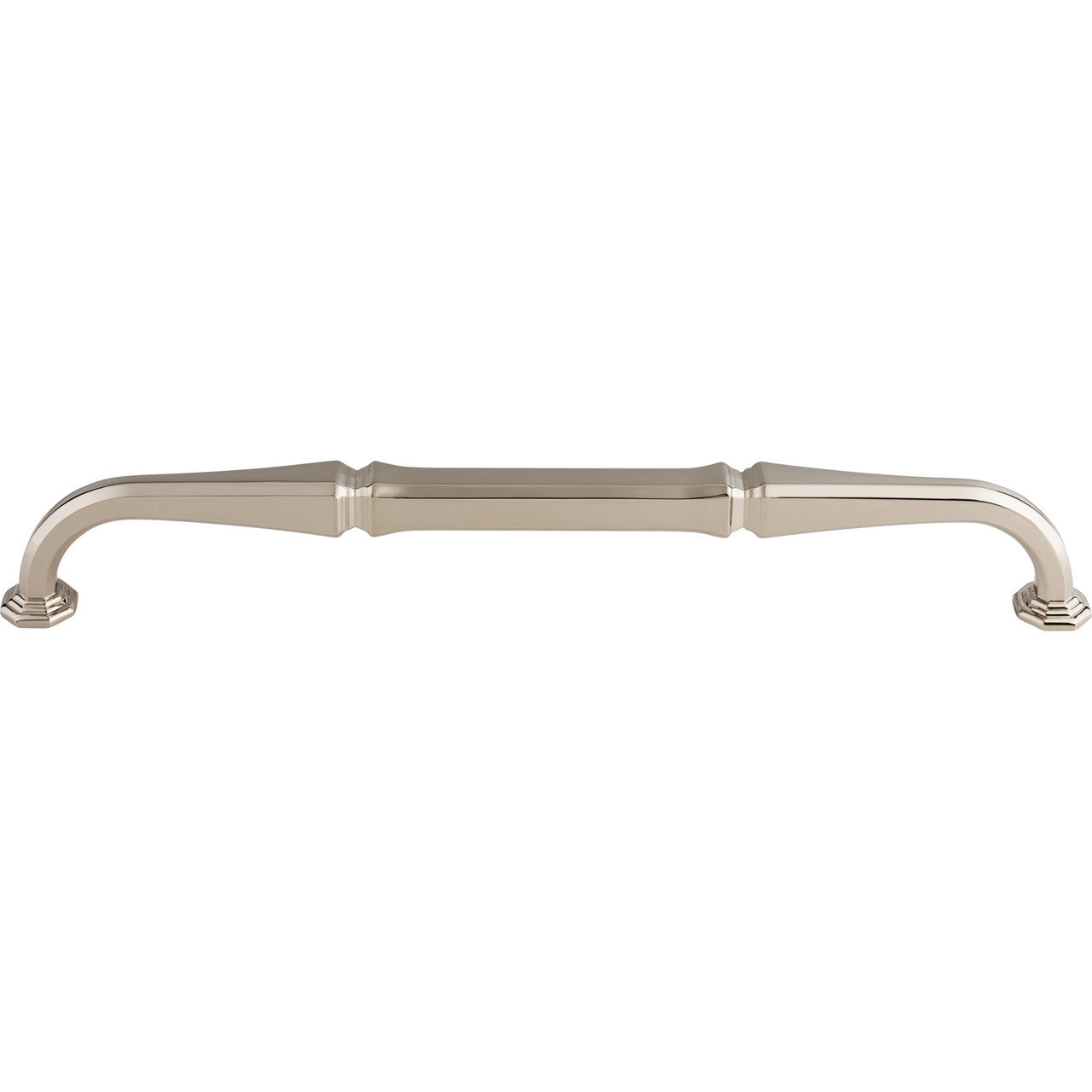 Top Knobs TK346PN: 12" cc Chalet D-Handle Appliance Pull - Polished Nickel
