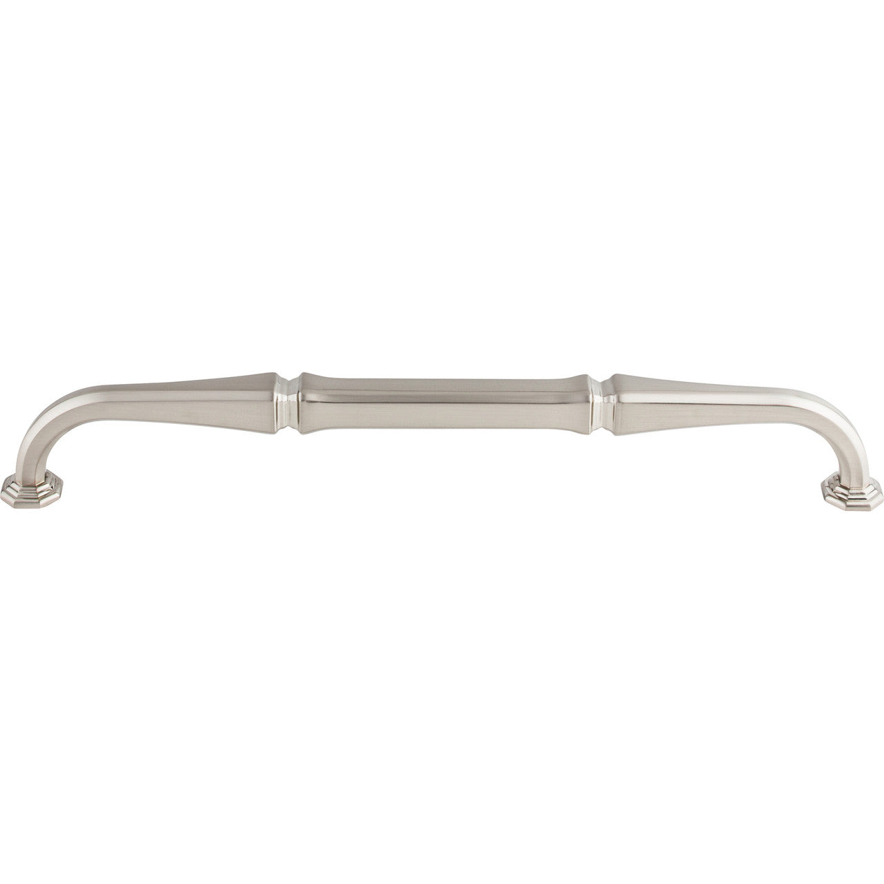 Top Knobs TK347BSN: 18" cc Chalet D-Handle Appliance Pull - Brushed Satin Nickel