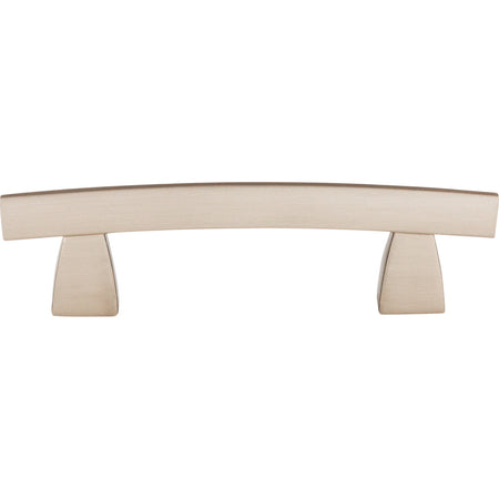 Top Knobs TK3BSN: 3" cc Sanctuary Arched Bar Cabinet Pull - Brushed Satin Nickel