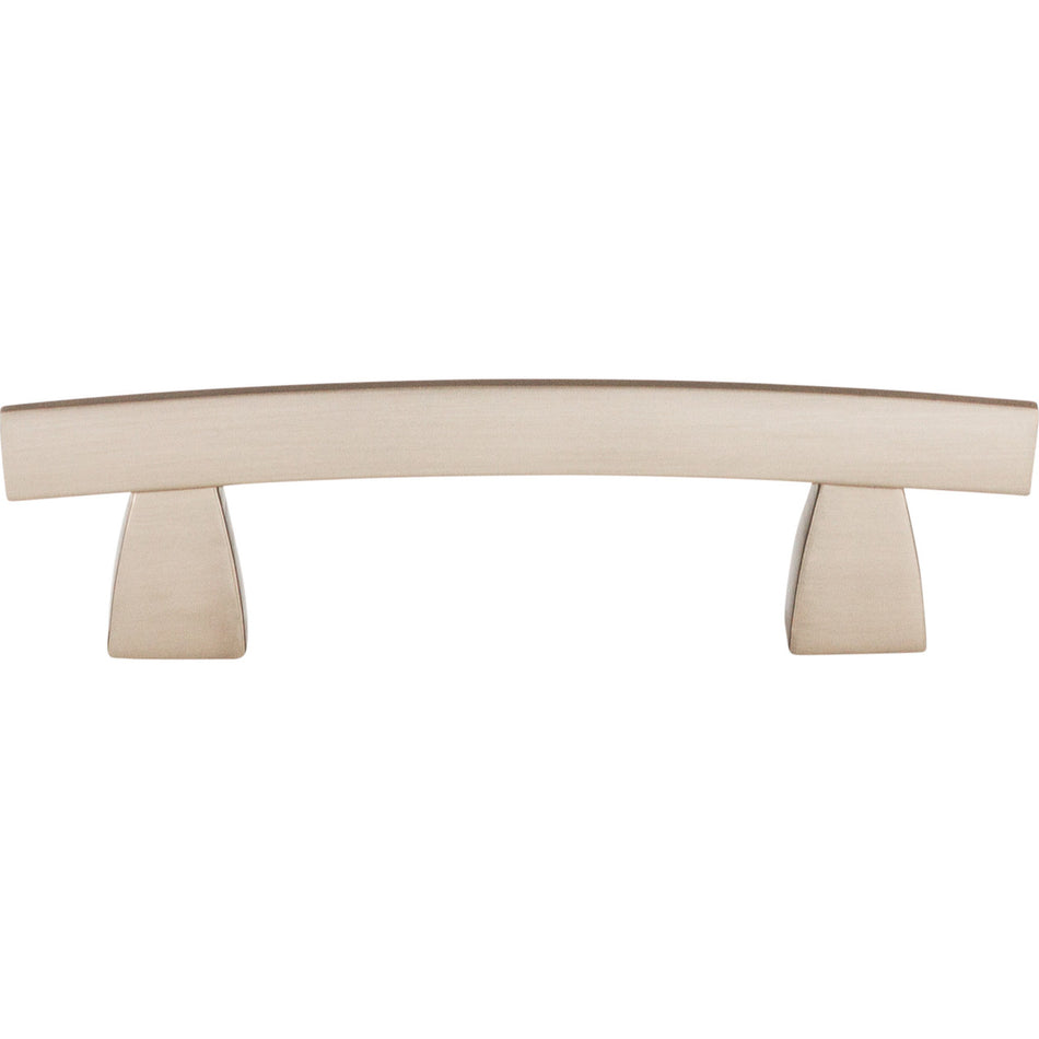 Top Knobs TK3BSN: 3" cc Sanctuary Arched Bar Cabinet Pull - Brushed Satin Nickel