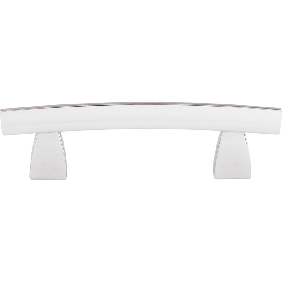 Top Knobs TK3PC: 3" cc Sanctuary Arched Bar Cabinet Pull - Polished Chrome