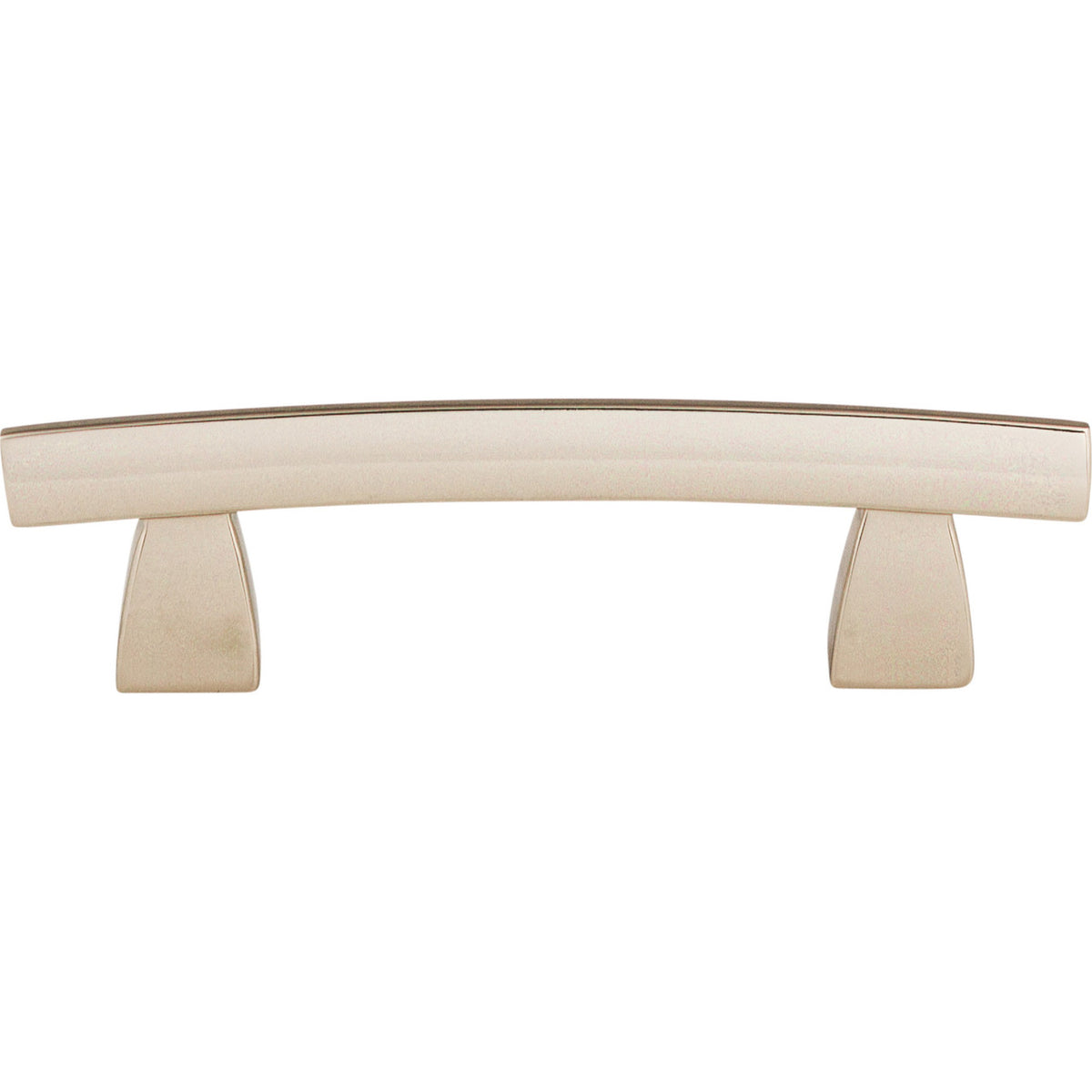 Top Knobs TK3PN: 3" cc Sanctuary Arched Bar Cabinet Pull - Polished Nickel