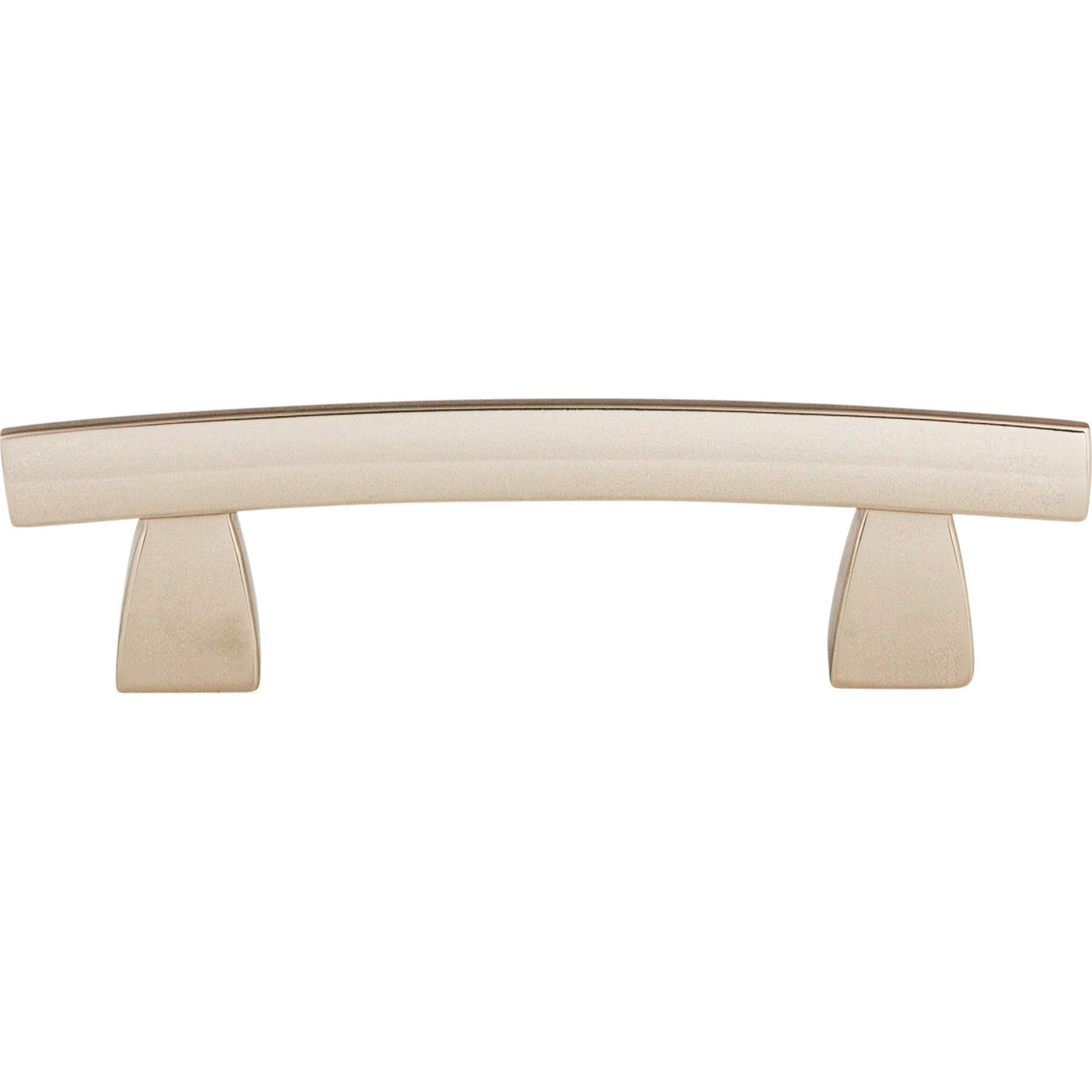 Top Knobs TK3PN: 3" cc Sanctuary Arched Bar Cabinet Pull - Polished Nickel