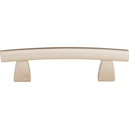 Top Knobs TK3PN: 3" cc Sanctuary Arched Bar Cabinet Pull - Polished Nickel