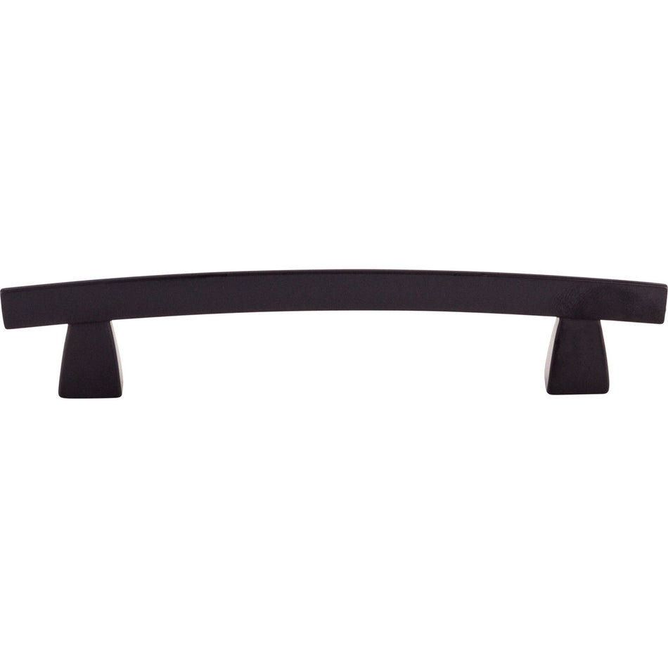 Top Knobs TK4BLK: 5" cc Sanctuary Arched Bar Cabinet Pull - Flat Black