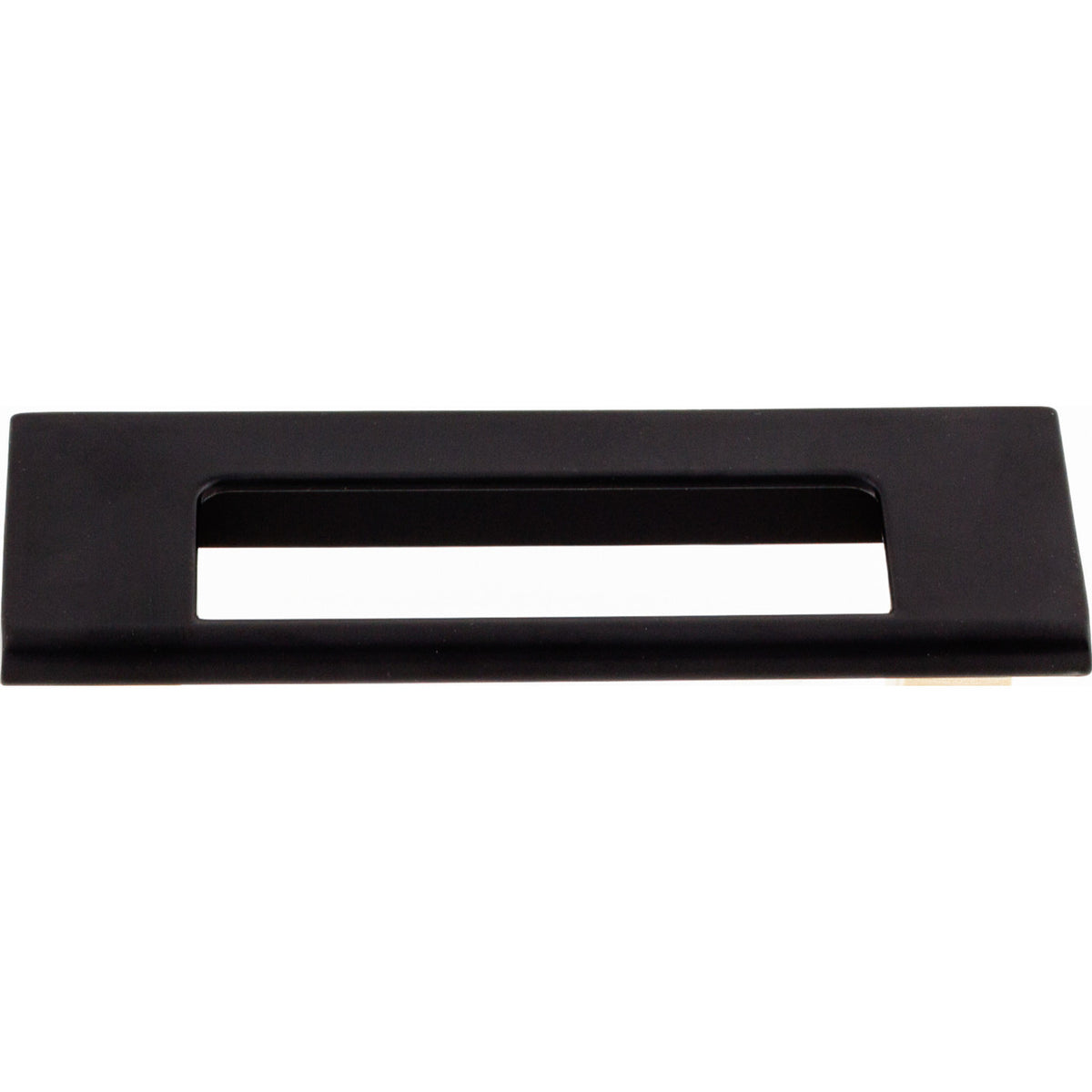 Top Knobs TK520BLK: 3-3/4" cc Europa Tab Cabinet Pull - Flat Black
