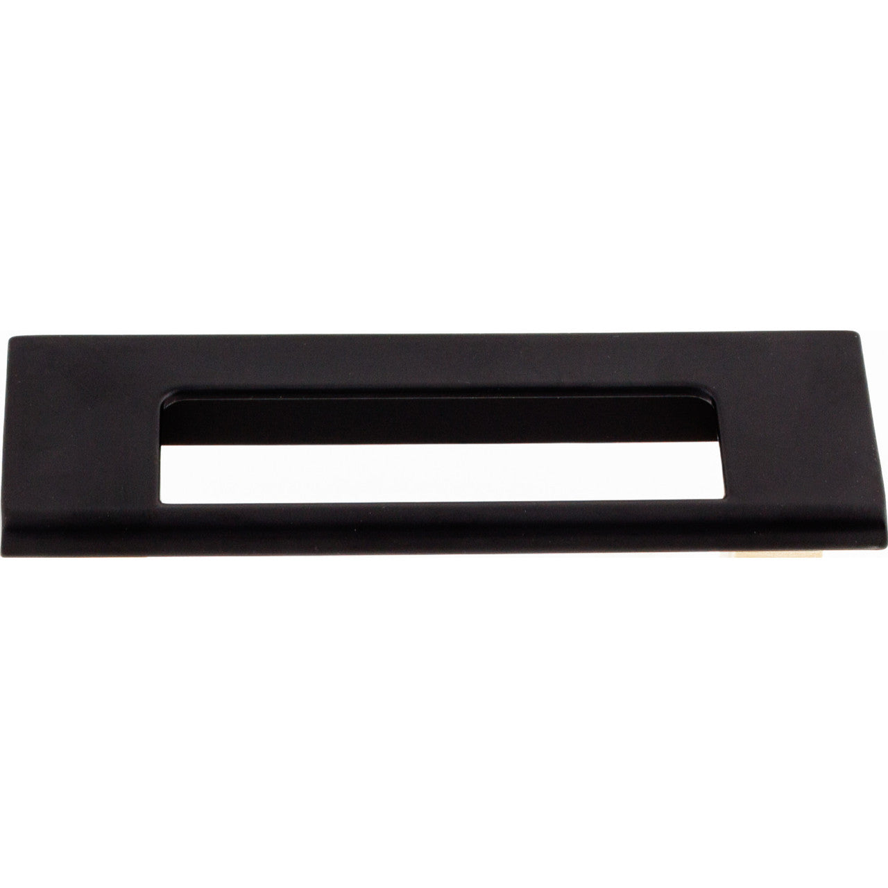 Top Knobs TK520BLK: 3-3/4" cc Europa Tab Cabinet Pull - Flat Black