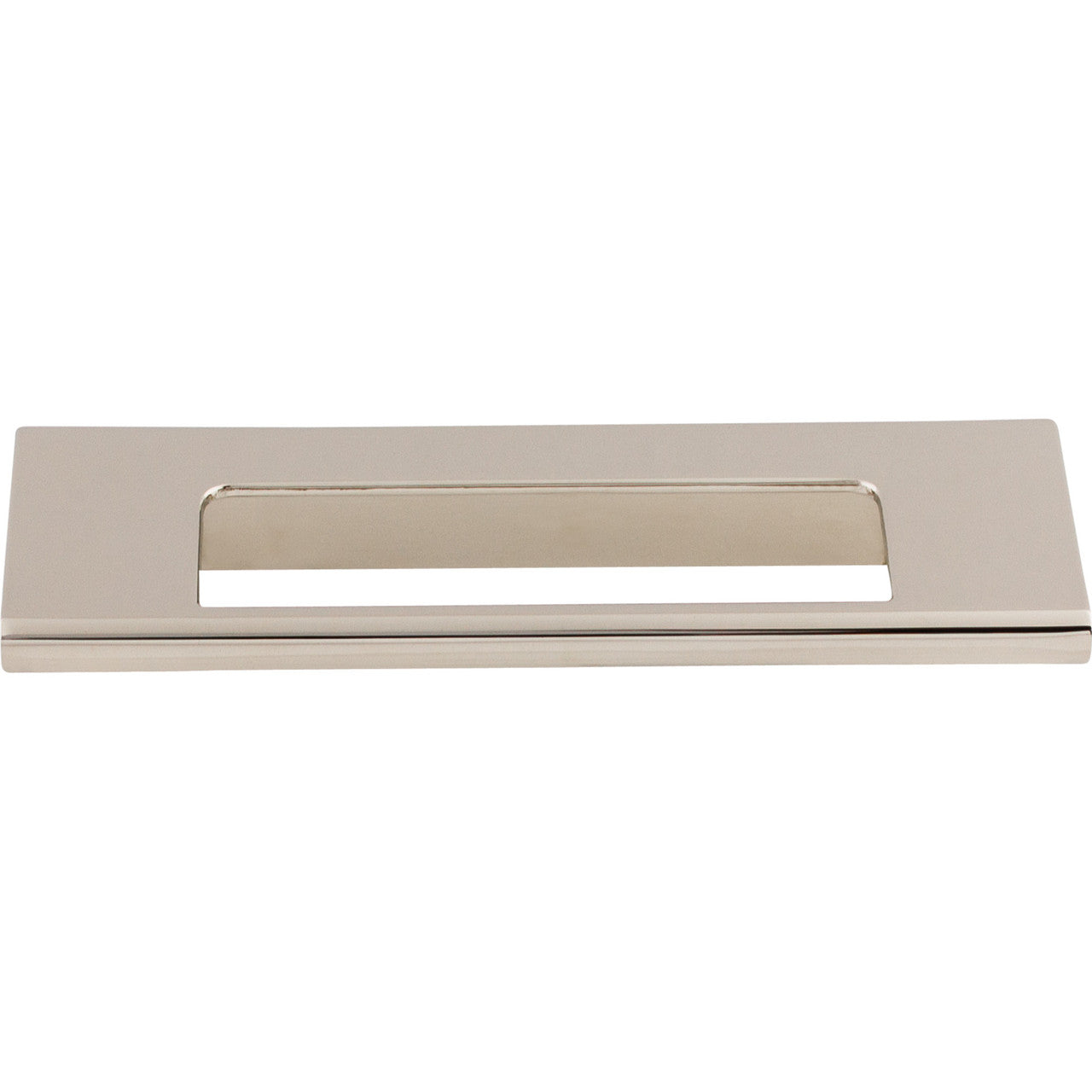 Top Knobs TK520PN: 3-3/4" cc Europa Tab Cabinet Pull - Polished Nickel