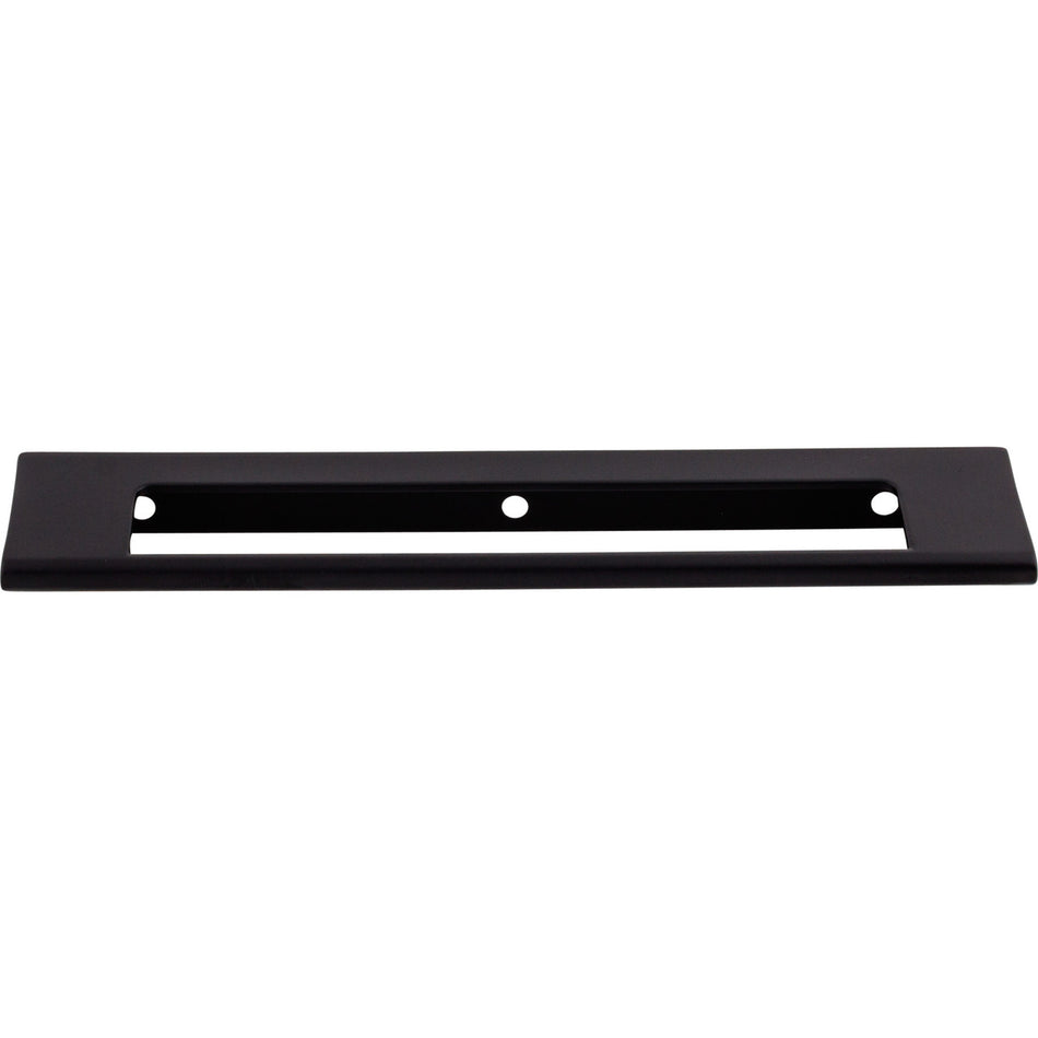 Top Knobs TK522BLK: 6" cc Europa Tab Cabinet Pull - Flat Black