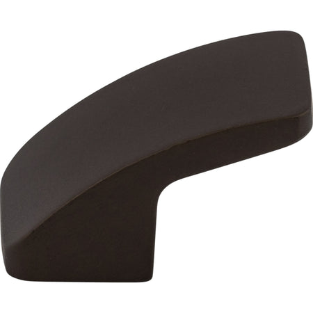 Top Knobs TK52BLK: 1-1/4" Sanctuary Thumb Cabinet Knob - Flat Black