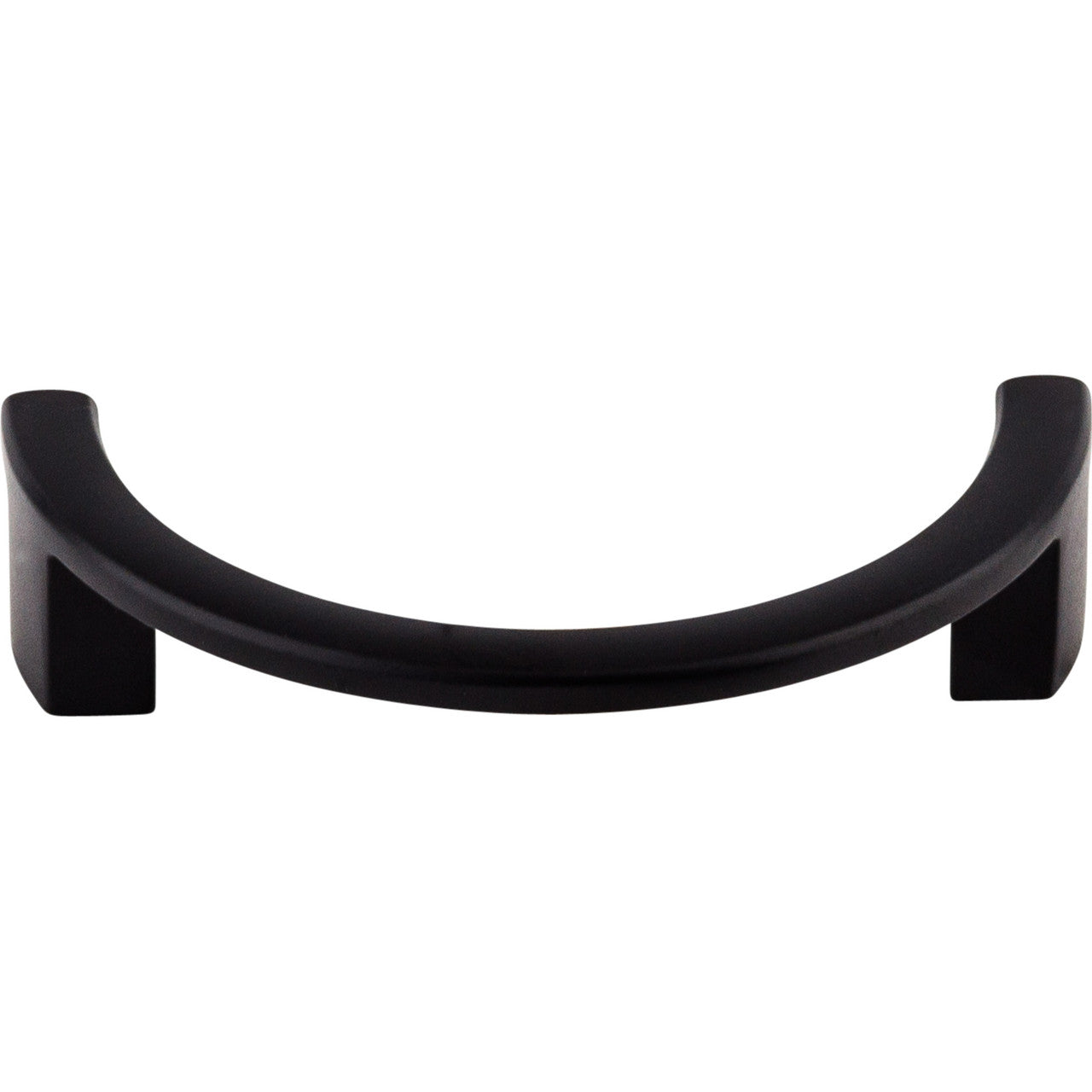 Top Knobs TK53BLK: 3-1/2" cc Sanctuary Half Circle Cabinet Pull - Flat Black