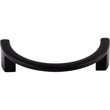 Top Knobs TK53BLK: 3-1/2" cc Sanctuary Half Circle Cabinet Pull - Flat Black