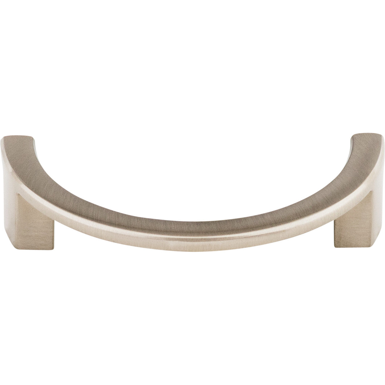 Top Knobs TK53BSN: 3-1/2" cc Sanctuary Half Circle Cabinet Pull - Brushed Satin Nickel