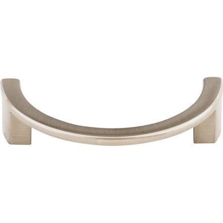 Top Knobs TK53BSN: 3-1/2" cc Sanctuary Half Circle Cabinet Pull - Brushed Satin Nickel