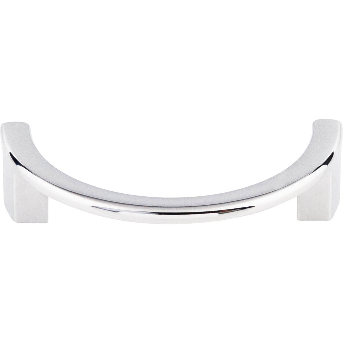 Top Knobs TK53PC: 3-1/2" cc Sanctuary Half Circle Cabinet Pull - Polished Chrome