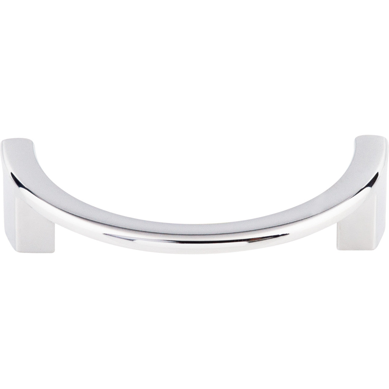 Top Knobs TK53PC: 3-1/2" cc Sanctuary Half Circle Cabinet Pull - Polished Chrome