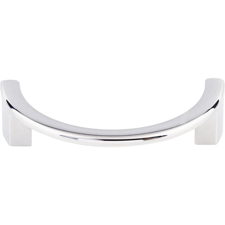 Top Knobs TK53PC: 3-1/2" cc Sanctuary Half Circle Cabinet Pull - Polished Chrome