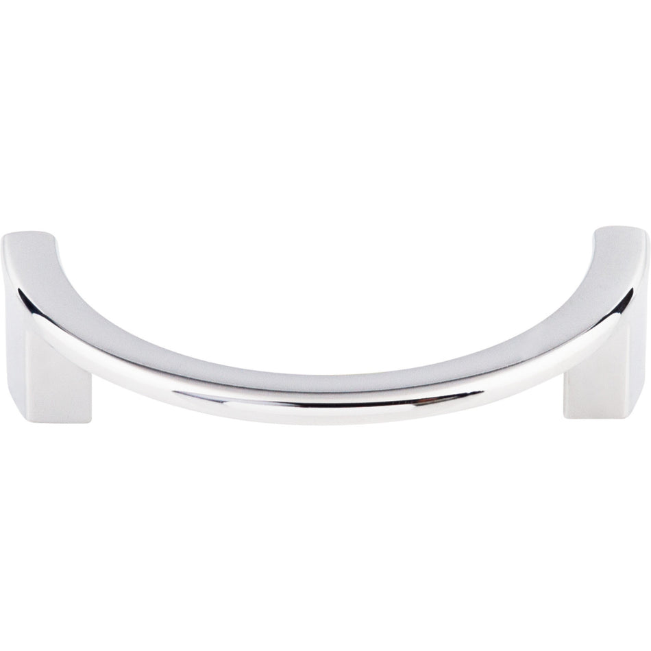 Top Knobs TK53PC: 3-1/2" cc Sanctuary Half Circle Cabinet Pull - Polished Chrome