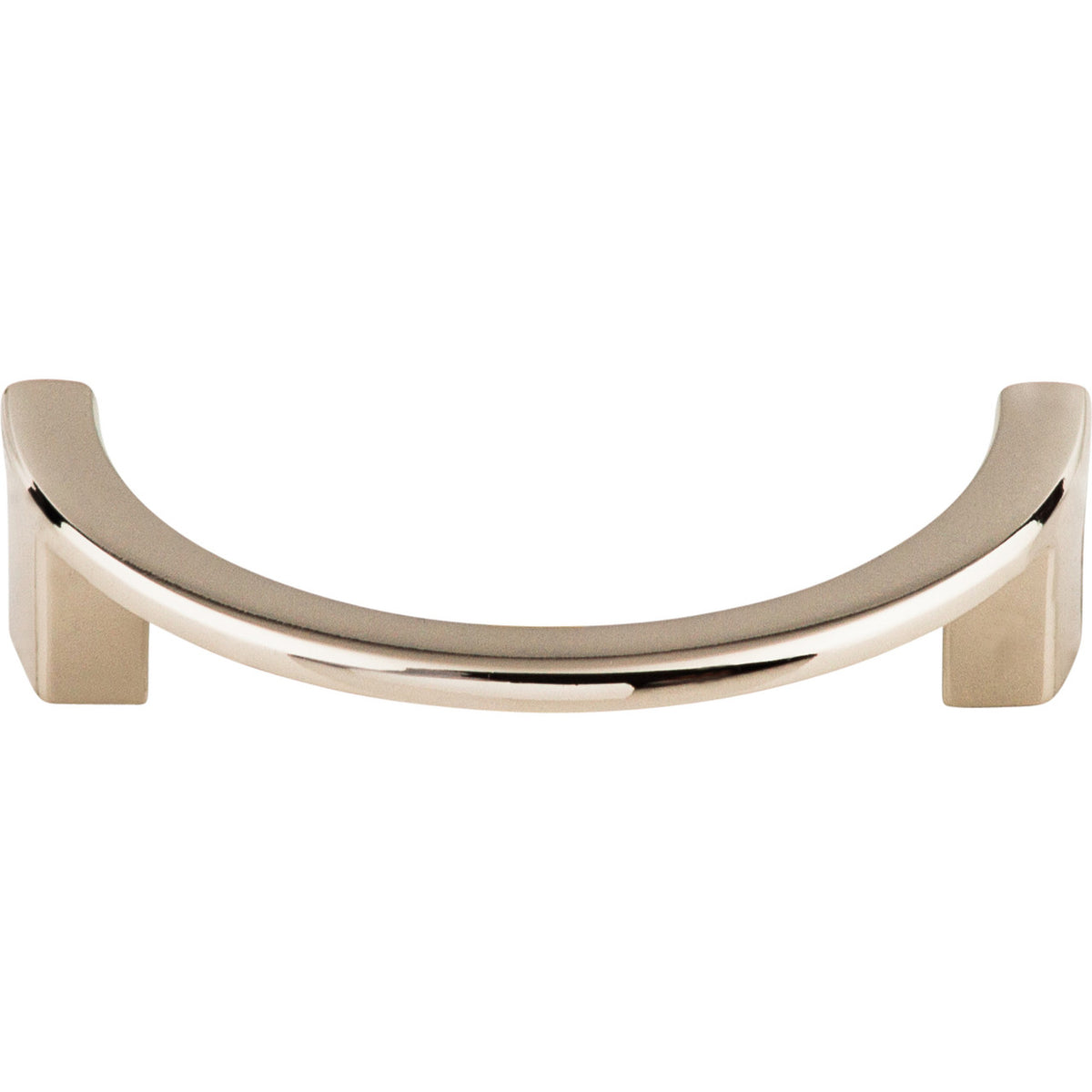 Top Knobs TK53PN: 3-1/2" cc Sanctuary Half Circle Cabinet Pull - Polished Nickel