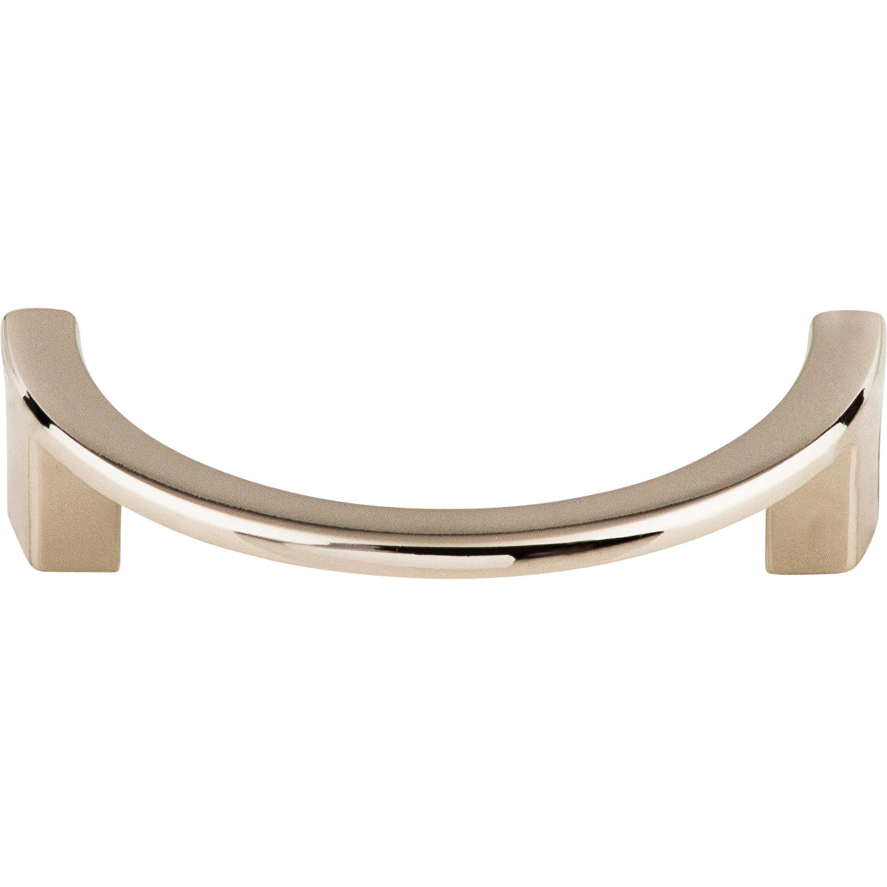 Top Knobs TK53PN: 3-1/2" cc Sanctuary Half Circle Cabinet Pull - Polished Nickel