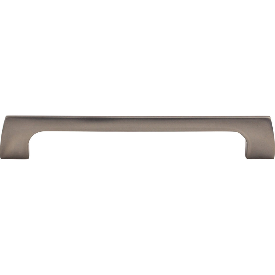 Top Knobs TK545AG: 6-5/16" cc Holland Rectangular Bar Cabinet Pull - Ash Gray