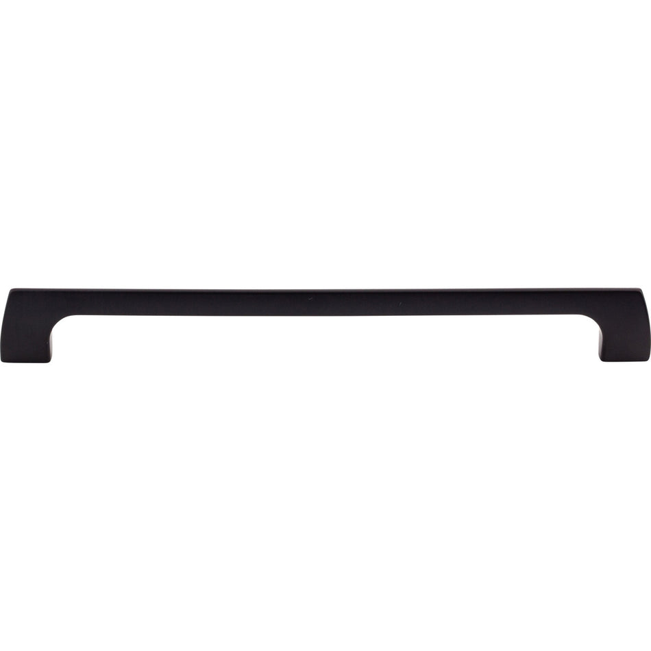 Top Knobs TK546BLK: 9" cc Holland Rectangular Bar Cabinet Pull - Flat Black