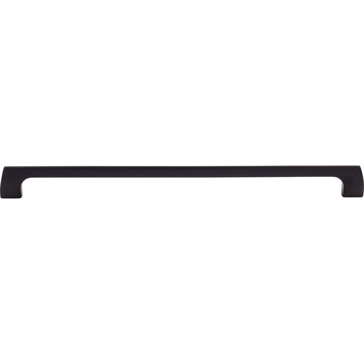 Top Knobs TK547BLK: 12" cc Holland Rectangular Bar Cabinet Pull - Flat Black