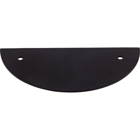 Top Knobs TK54BLK: 3-1/2" cc Sanctuary Half Circle Backplate - Flat Black