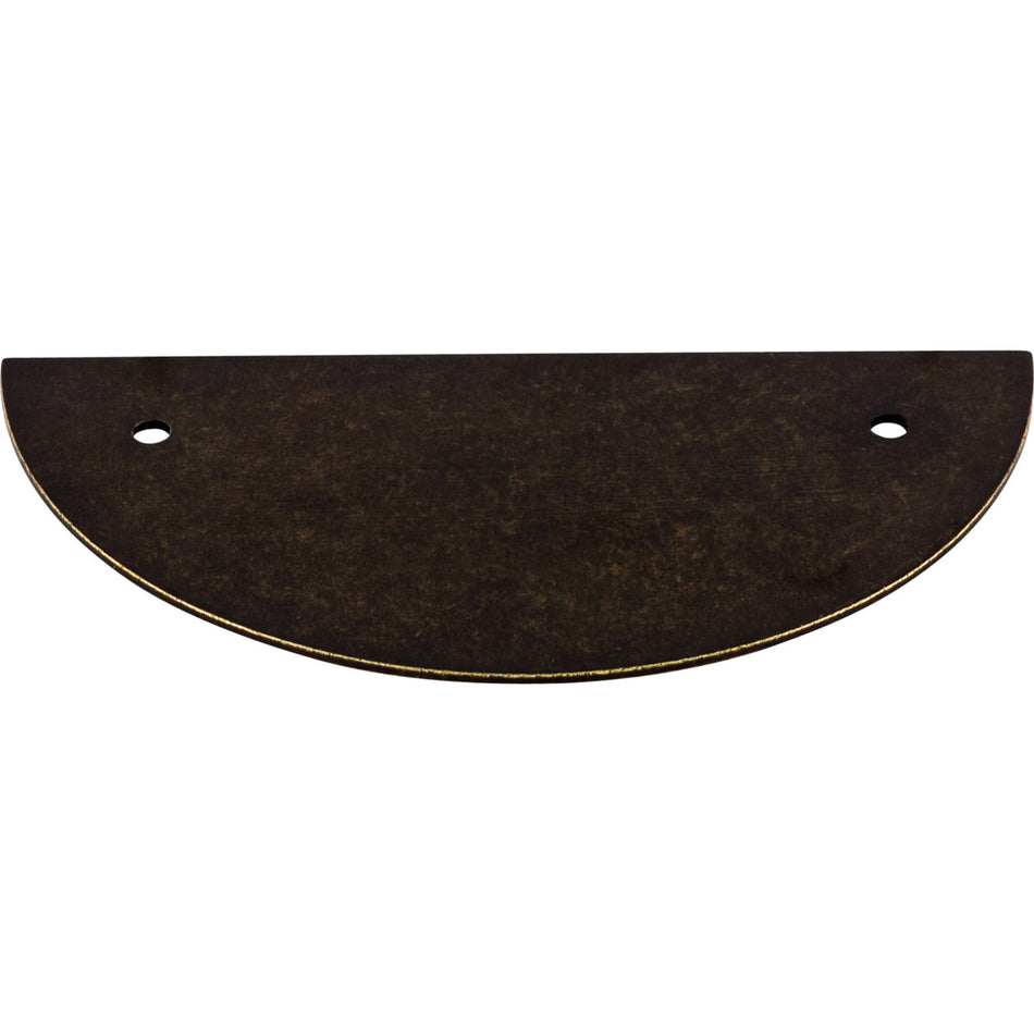 Top Knobs TK54GBZ: 3-1/2" cc Sanctuary Half Circle Backplate - German Bronze