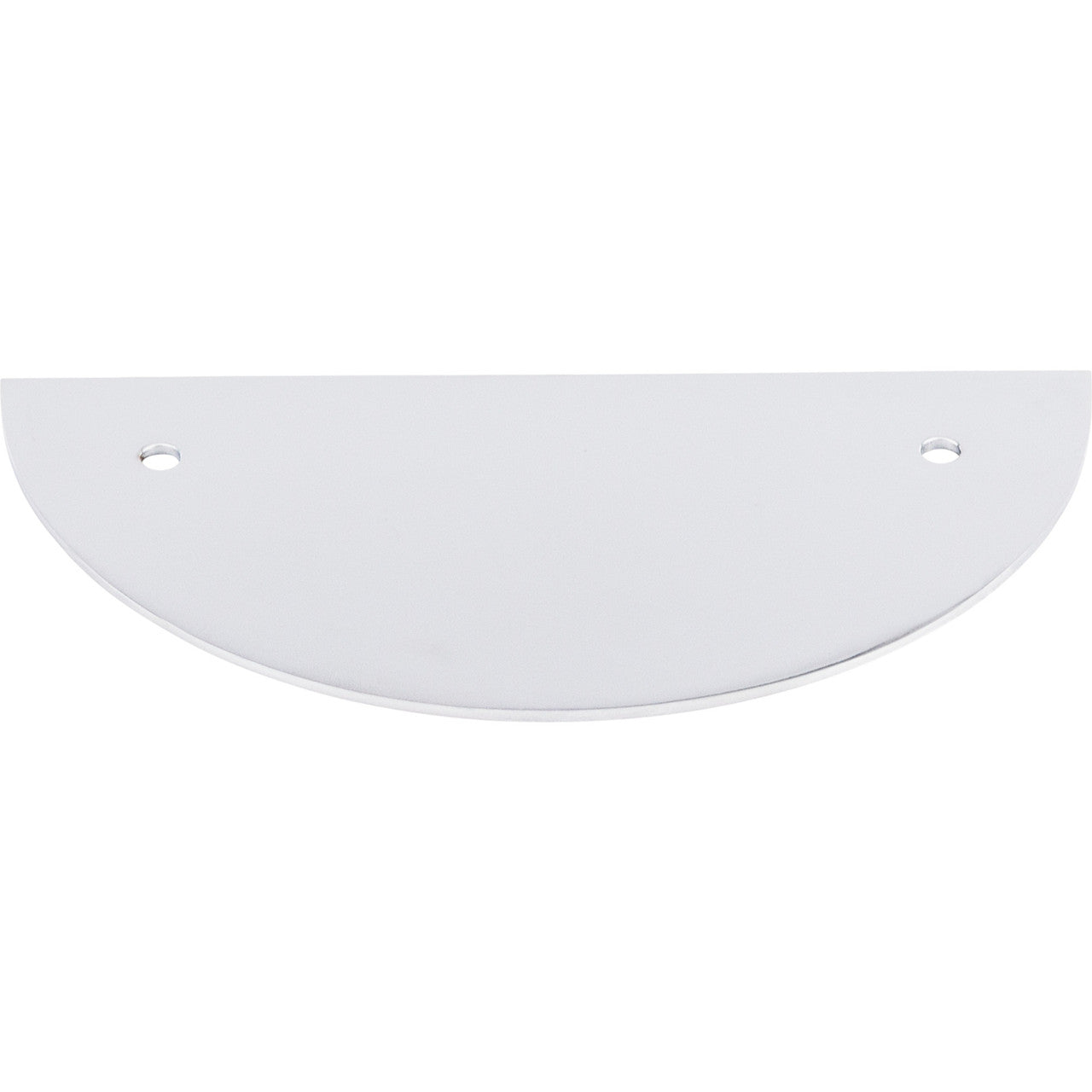 Top Knobs TK54PC: 3-1/2" cc Sanctuary Half Circle Backplate - Polished Chrome