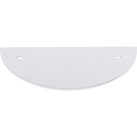 Top Knobs TK54PC: 3-1/2" cc Sanctuary Half Circle Backplate - Polished Chrome