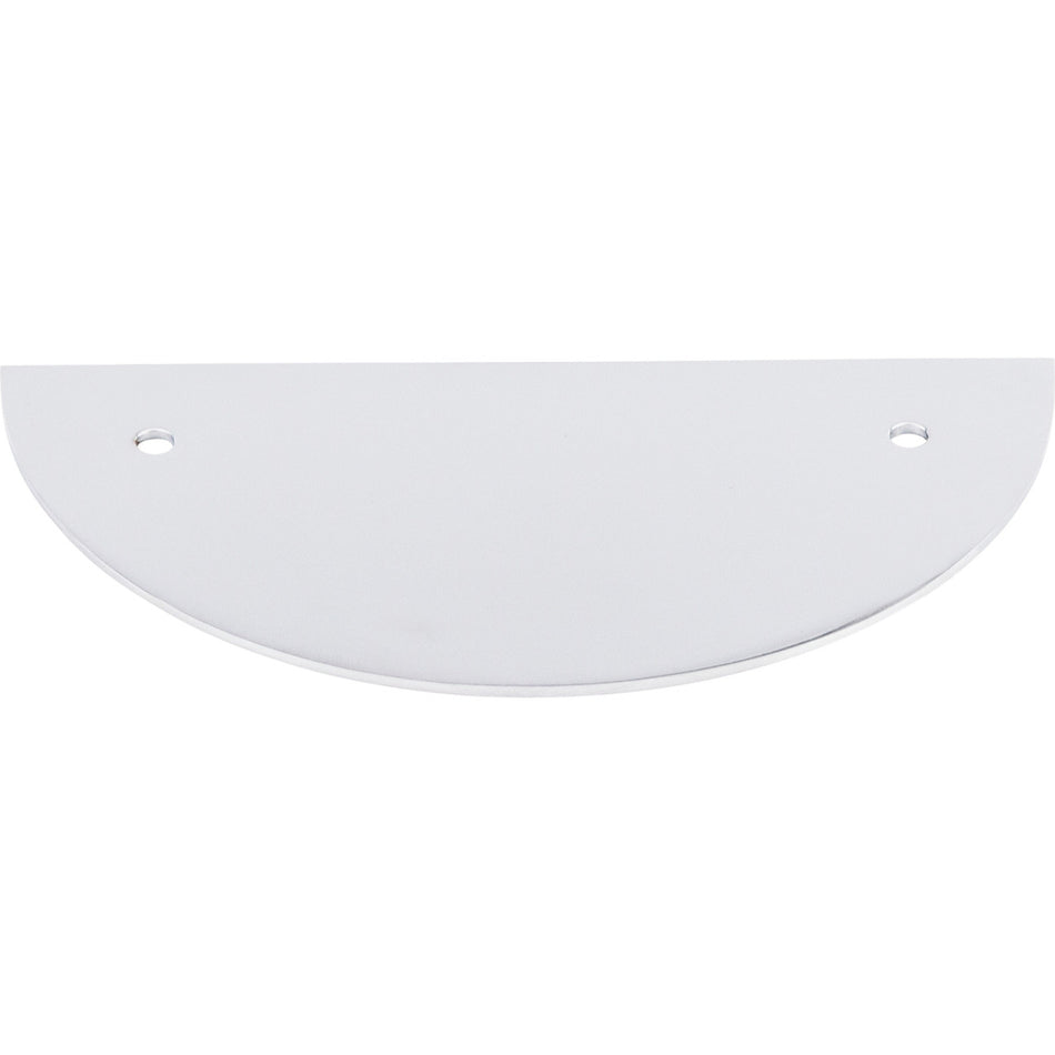 Top Knobs TK54PC: 3-1/2" cc Sanctuary Half Circle Backplate - Polished Chrome
