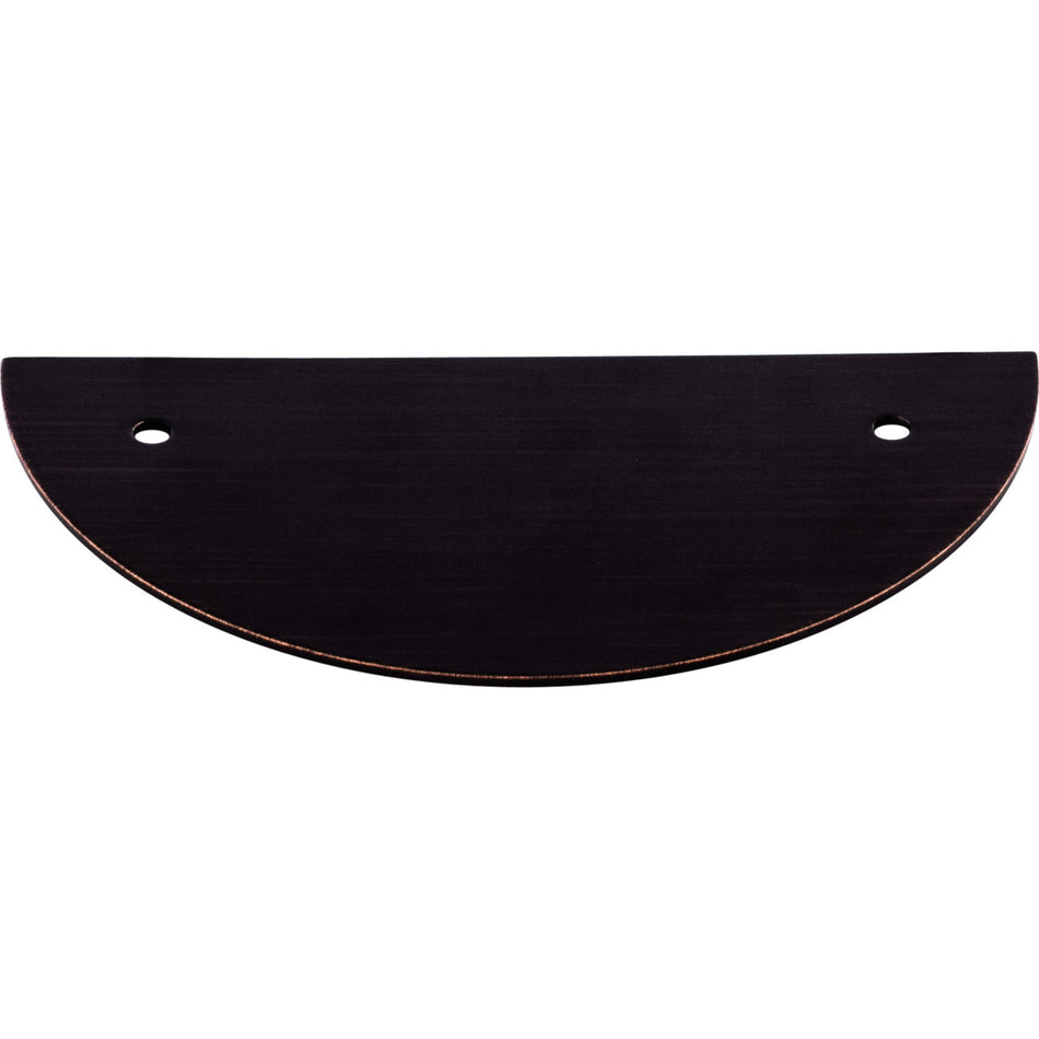 Top Knobs TK54TB: 3-1/2" cc Sanctuary Half Circle Backplate - Tuscan Bronze