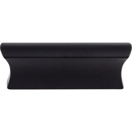 Top Knobs TK552BLK: 2" cc Glacier Tab Cabinet Pull - Flat Black