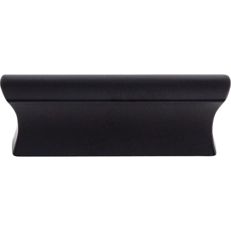 Top Knobs TK552BLK: 2" cc Glacier Tab Cabinet Pull - Flat Black