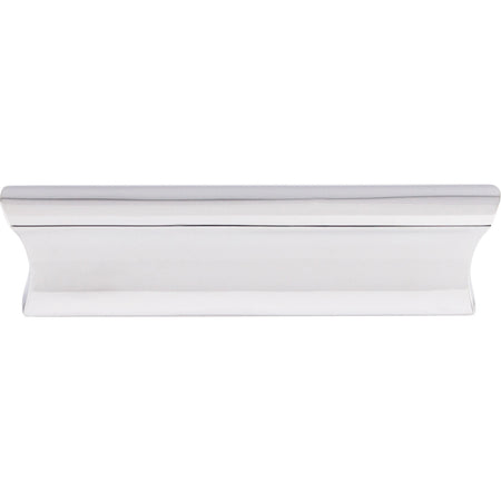 Top Knobs TK553PC: 3" cc Glacier Tab Cabinet Pull - Polished Chrome