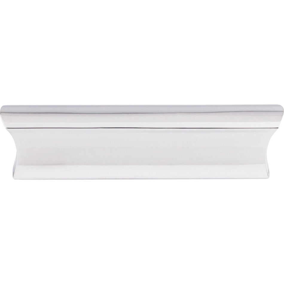 Top Knobs TK553PC: 3" cc Glacier Tab Cabinet Pull - Polished Chrome
