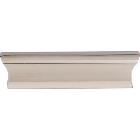 Top Knobs TK553PN: 3" cc Glacier Tab Cabinet Pull - Polished Nickel