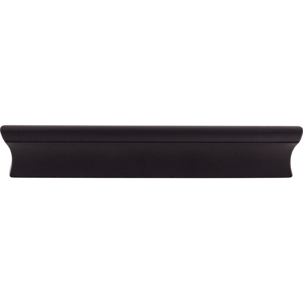Top Knobs TK554BLK: 5" cc Glacier Tab Cabinet Pull - Flat Black