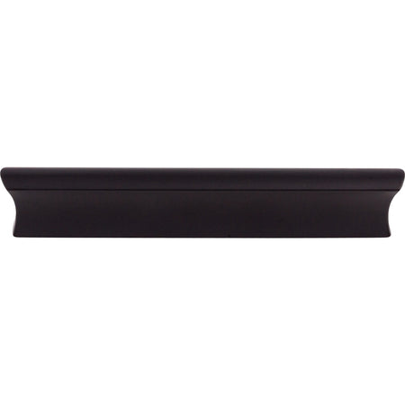 Top Knobs TK554BLK: 5" cc Glacier Tab Cabinet Pull - Flat Black