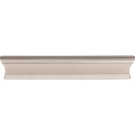 Top Knobs TK554PN: 5" cc Glacier Tab Cabinet Pull - Polished Nickel